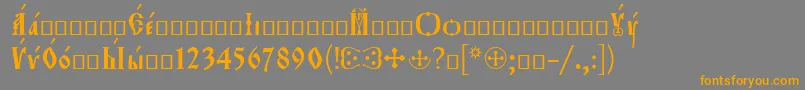 Orthodox.TtIeeroos Font – Orange Fonts on Gray Background