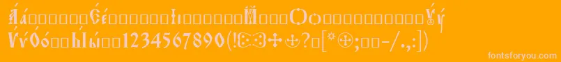 Orthodox.TtIeeroos Font – Pink Fonts on Orange Background