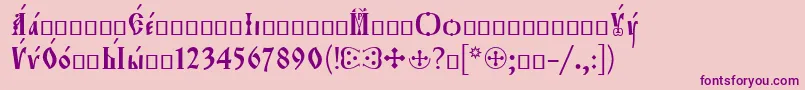 Orthodox.TtIeeroos Font – Purple Fonts on Pink Background