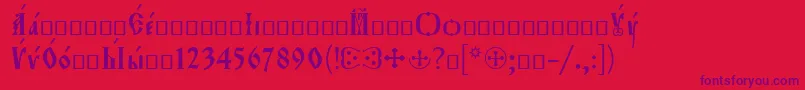 Orthodox.TtIeeroos Font – Purple Fonts on Red Background