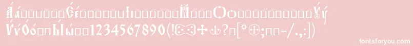 Orthodox.TtIeeroos Font – White Fonts on Pink Background