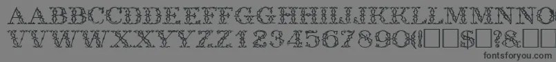 TrellisdisplaycapssskRegular Font – Black Fonts on Gray Background