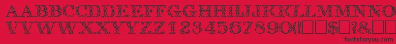TrellisdisplaycapssskRegular Font – Black Fonts on Red Background