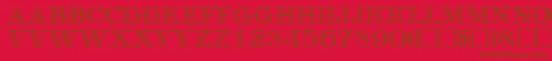 Police TrellisdisplaycapssskRegular – polices brunes sur fond rouge