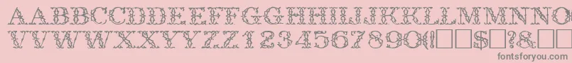 TrellisdisplaycapssskRegular Font – Gray Fonts on Pink Background