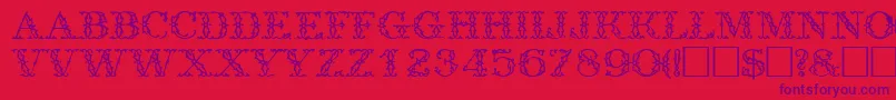 TrellisdisplaycapssskRegular Font – Purple Fonts on Red Background
