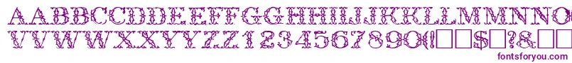 Police TrellisdisplaycapssskRegular – polices violettes sur fond blanc