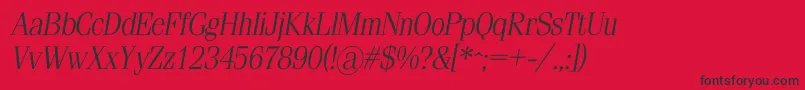 SimeizlightcItalic Font – Black Fonts on Red Background