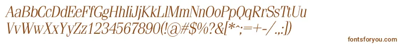 SimeizlightcItalic Font – Brown Fonts on White Background