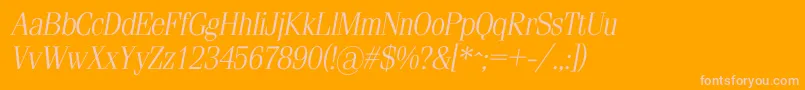 SimeizlightcItalic Font – Pink Fonts on Orange Background