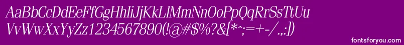 SimeizlightcItalic Font – White Fonts on Purple Background