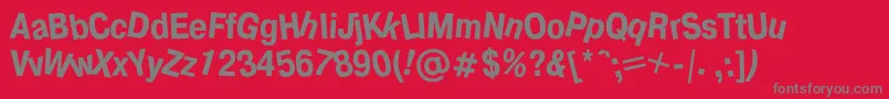 Drunkc Font – Gray Fonts on Red Background