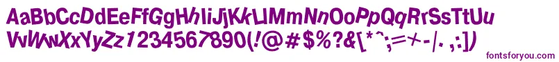Drunkc Font – Purple Fonts on White Background