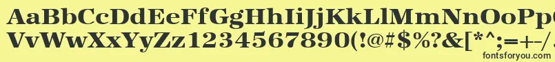 Urwantiquatextbolextwid Font – Black Fonts on Yellow Background