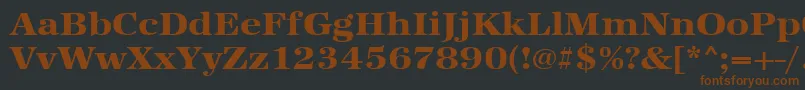 Urwantiquatextbolextwid Font – Brown Fonts on Black Background
