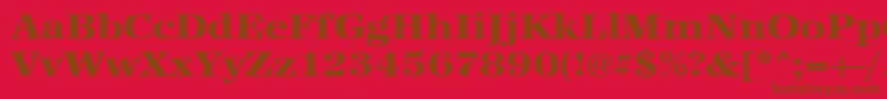 Urwantiquatextbolextwid Font – Brown Fonts on Red Background
