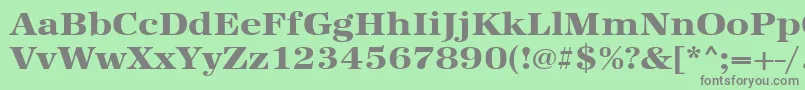 Urwantiquatextbolextwid Font – Gray Fonts on Green Background