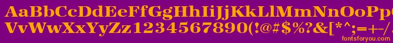 Urwantiquatextbolextwid Font – Orange Fonts on Purple Background