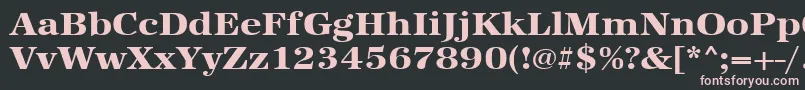 Urwantiquatextbolextwid Font – Pink Fonts on Black Background