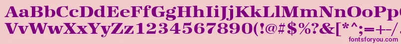 Шрифт Urwantiquatextbolextwid – фиолетовые шрифты на розовом фоне