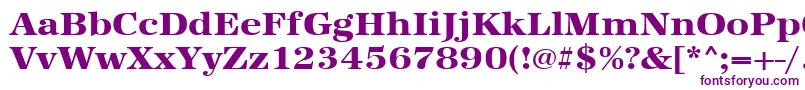 フォントUrwantiquatextbolextwid – 白い背景に紫のフォント