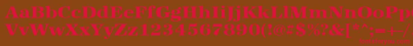 Urwantiquatextbolextwid Font – Red Fonts on Brown Background