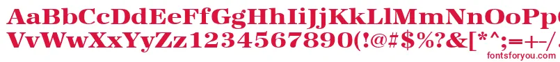 Urwantiquatextbolextwid Font – Red Fonts on White Background