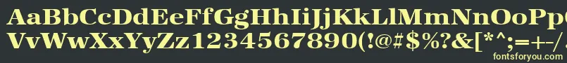 Шрифт Urwantiquatextbolextwid – жёлтые шрифты на чёрном фоне