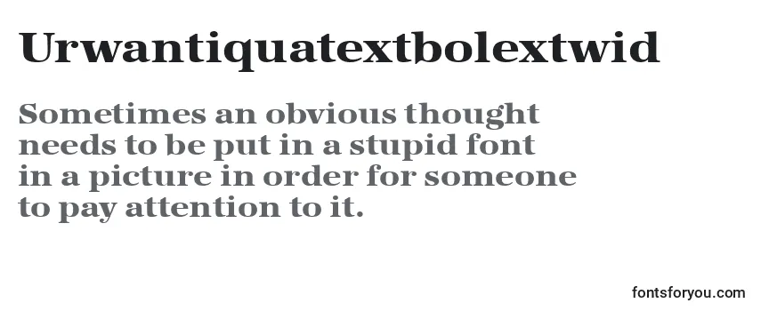 Review of the Urwantiquatextbolextwid Font