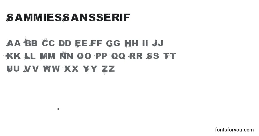 SammiesSansserifフォント–アルファベット、数字、特殊文字