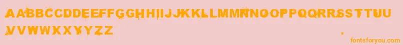 SammiesSansserif Font – Orange Fonts on Pink Background