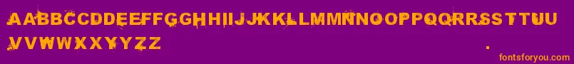 SammiesSansserif Font – Orange Fonts on Purple Background