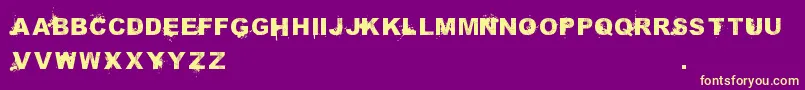 SammiesSansserif Font – Yellow Fonts on Purple Background