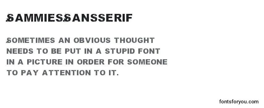Review of the SammiesSansserif Font