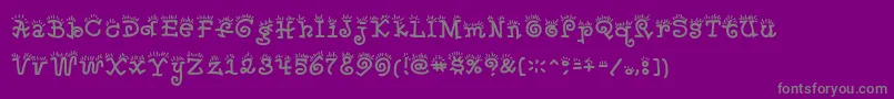 Wakebake Font – Gray Fonts on Purple Background