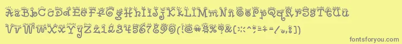 Wakebake Font – Gray Fonts on Yellow Background