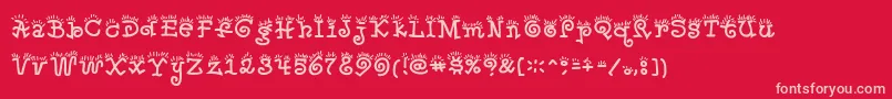Wakebake Font – Pink Fonts on Red Background