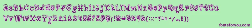 Wakebake Font – Purple Fonts on Green Background