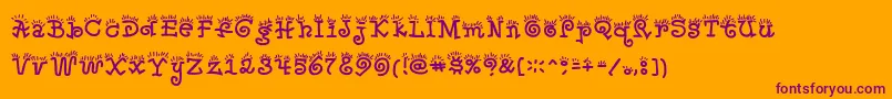 Wakebake Font – Purple Fonts on Orange Background