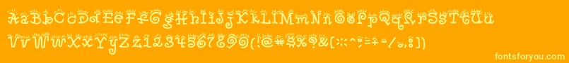 fuente Wakebake – Fuentes Amarillas Sobre Fondo Naranja