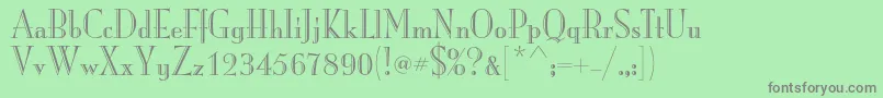 Шрифт MonalisastdRecut – серые шрифты на зелёном фоне