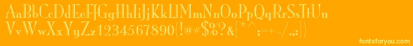 MonalisastdRecut Font – Yellow Fonts on Orange Background