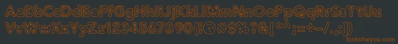 Шрифт DistroExtinct – коричневые шрифты на чёрном фоне