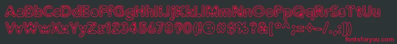 DistroExtinct Font – Red Fonts on Black Background