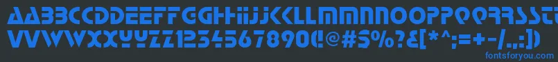 Startc Font – Blue Fonts on Black Background