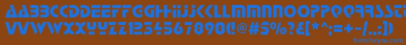 Startc Font – Blue Fonts on Brown Background