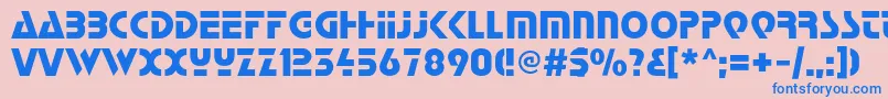 Startc Font – Blue Fonts on Pink Background