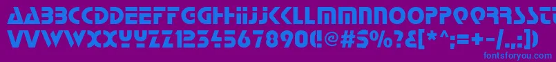 Startc Font – Blue Fonts on Purple Background