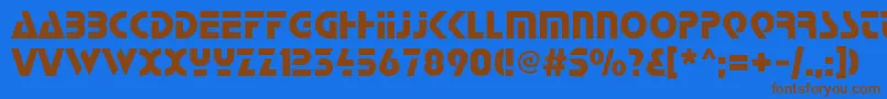 Startc Font – Brown Fonts on Blue Background