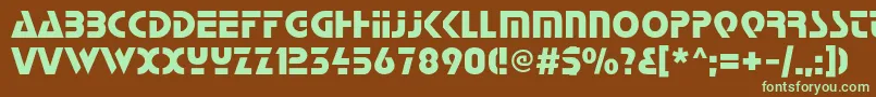 Startc Font – Green Fonts on Brown Background